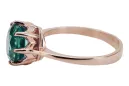 Ring Smaragd Sterling Silber rosévergoldet Vintage vrc157rp